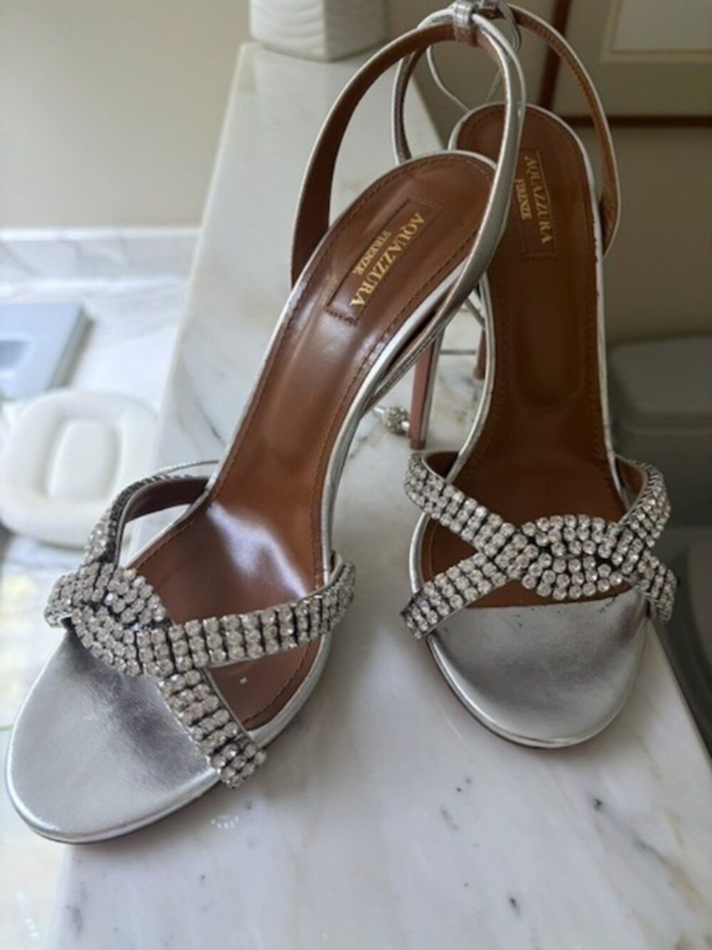 AQUAZZURA DRESS STILETTO SANDALS